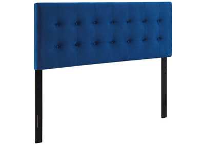 Image for Emily Navy King Biscuit Tufted Performance Velvet Headboard