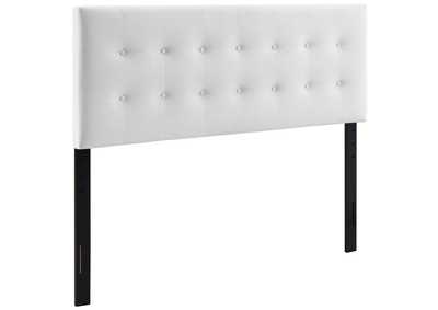 Image for Emily White King Biscuit Tufted Performance Velvet Headboard