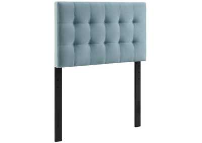 Image for Lily Light Blue Biscuit Tufted Twin Performance Velvet Headboard