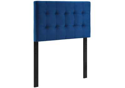 Image for Lily Navy Biscuit Tufted Twin Performance Velvet Headboard
