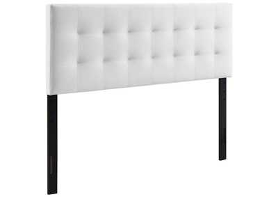 Image for Lily White King Biscuit Tufted Performance Velvet Headboard