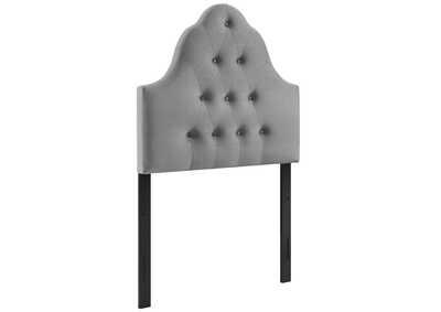 Image for Sovereign Gray Twin Diamond Tufted Performance Velvet Headboard