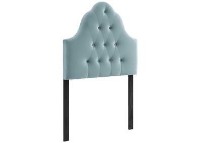 Image for Sovereign Light Blue Twin Diamond Tufted Performance Velvet Headboard