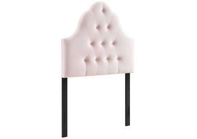 Image for Sovereign Pink Twin Diamond Tufted Performance Velvet Headboard