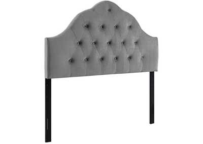 Image for Sovereign Gray Full Diamond Tufted Performance Velvet Headboard