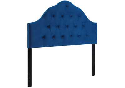 Image for Sovereign Navy Queen Diamond Tufted Performance Velvet Headboard