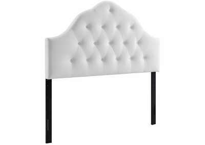 Image for Sovereign White King Diamond Tufted Performance Velvet Headboard