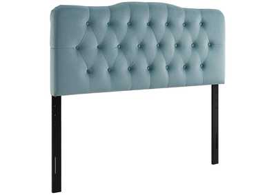 Image for Annabel Light Blue King Diamond Tufted Performance Velvet Headboard