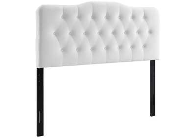 Image for Annabel White King Diamond Tufted Performance Velvet Headboard