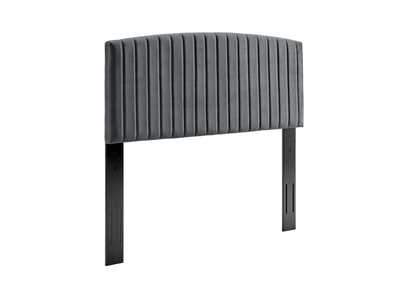 Image for Rebecca Charcoal Performance Velvet Full / Queen Headboard