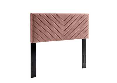 Image for Alyson Dusty Rose Angular Channel Tufted Performance Velvet Full / Queen Headboard
