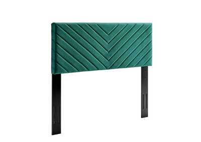 Image for Alyson Teal Angular Channel Tufted Performance Velvet Full / Queen Headboard