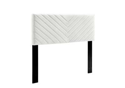 Image for Alyson White Angular Channel Tufted Performance Velvet Full / Queen Headboard