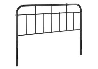 Image for Alessia Black Full Metal Headboard