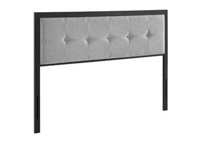 Image for Teagan Black Light Gray Tufted King Headboard