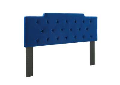 Image for Juliet Navy Tufted Full/Queen Performance Velvet Headboard