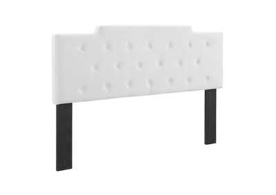 Image for Juliet White Tufted Full/Queen Performance Velvet Headboard