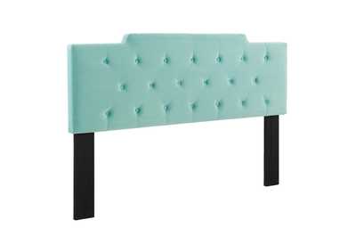 Image for Juliet Mint Tufted King/California King Performance Velvet Headboard