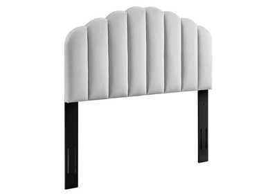 Image for Veronique Light Gray King/California King Performance Velvet Headboard