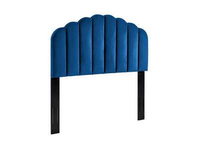 Image for Veronique Navy King/California King Performance Velvet Headboard