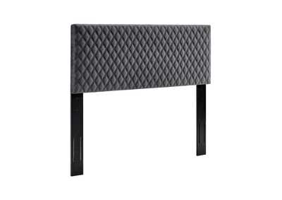 Image for Angela Charcoal Full/Queen Performance Velvet Headboard