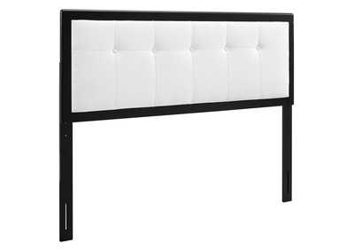 Image for Draper Black White Tufted Full Fabric and Wood Headboard