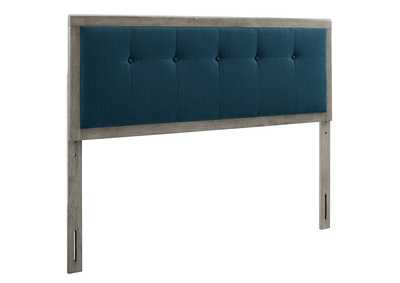 Image for Draper Gray Azure Tufted Full Fabric and Wood Headboard