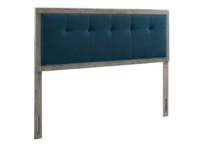 Image for Draper Gray Azure Tufted Queen Fabric and Wood Headboard