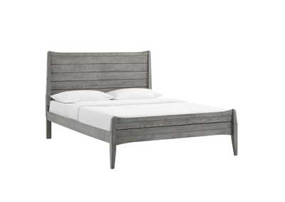 Image for Gray Georgia Queen Wood Platform Bed