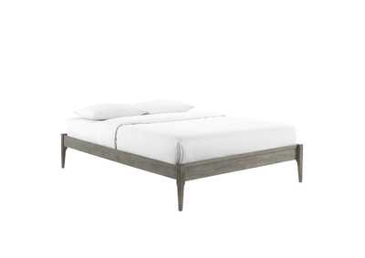 Image for Gray June Queen Wood Platform Bed Frame