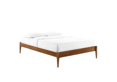 Image for Walnut June King Wood Platform Bed Frame