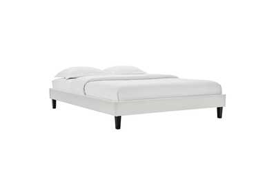 Image for Light Gray Reign Queen Performance Velvet Platform Bed Frame