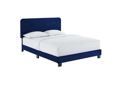 Image for Celine Channel Tufted Performance Velvet King Platform Bed