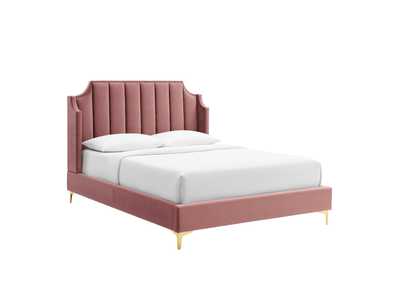 Image for Daniella Performance Velvet Queen Platform Bed