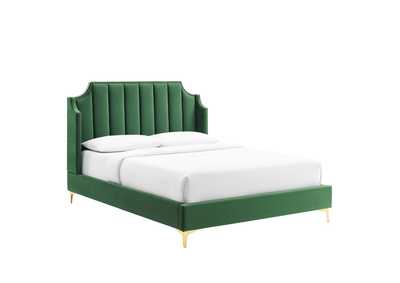 Image for Daniella Performance Velvet Queen Platform Bed