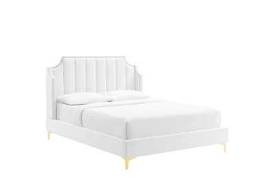 Image for Daniella Performance Velvet Queen Platform Bed