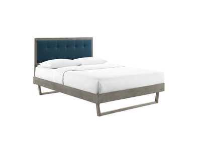 Image for Gray Azure Willow King Wood Platform Bed With Angular Frame