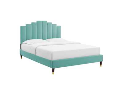 Image for Mint Elise Queen Performance Velvet Platform Bed