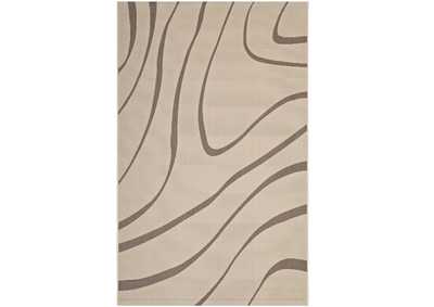 Image for Light and Dark Beige Surge Swirl Abstract 8x10 Indoor and Outdoor Area Rug