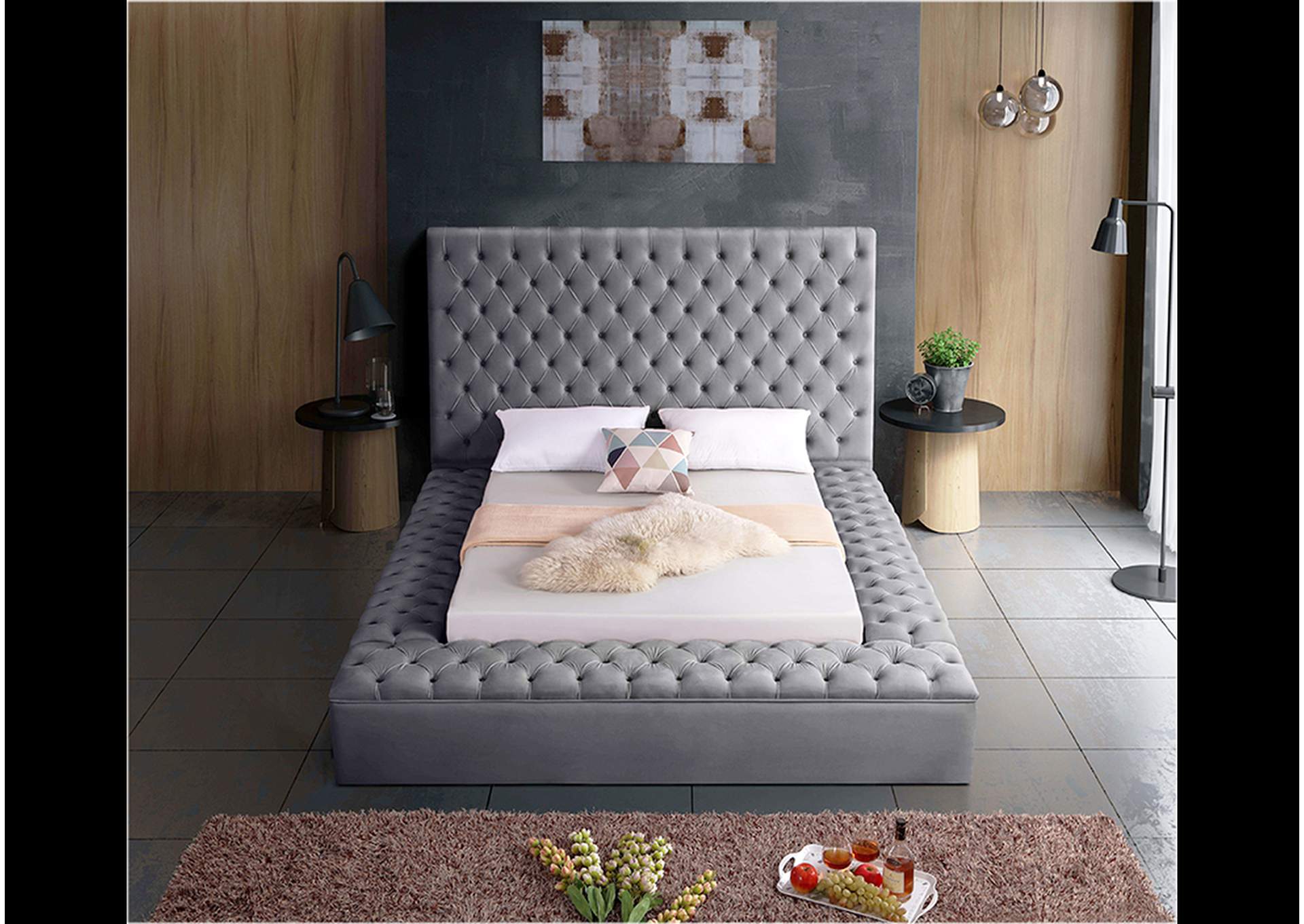 Grey Queen Bed,Nationwide