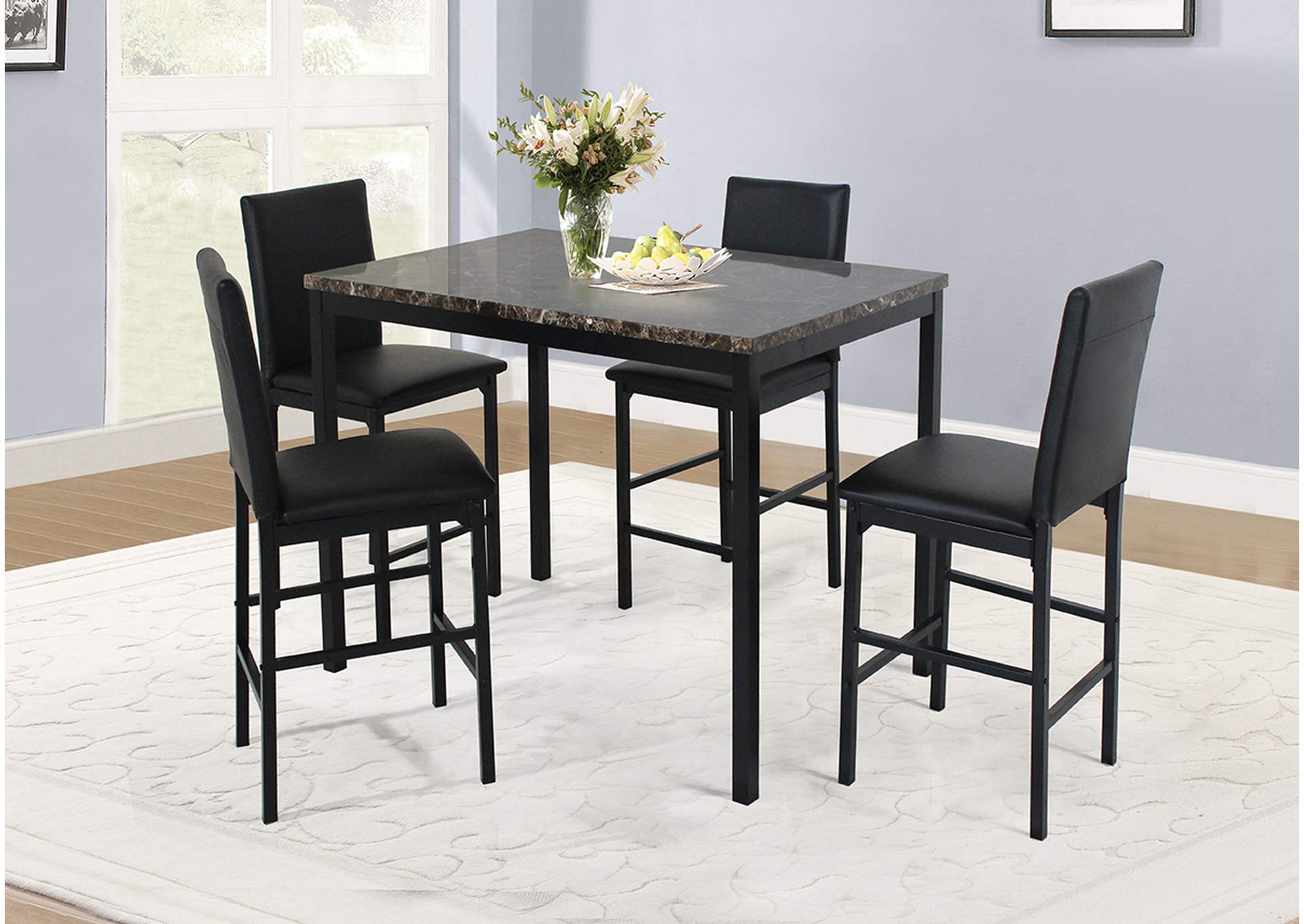 D394 Pub Table and 4 Pub Chairs,Nationwide