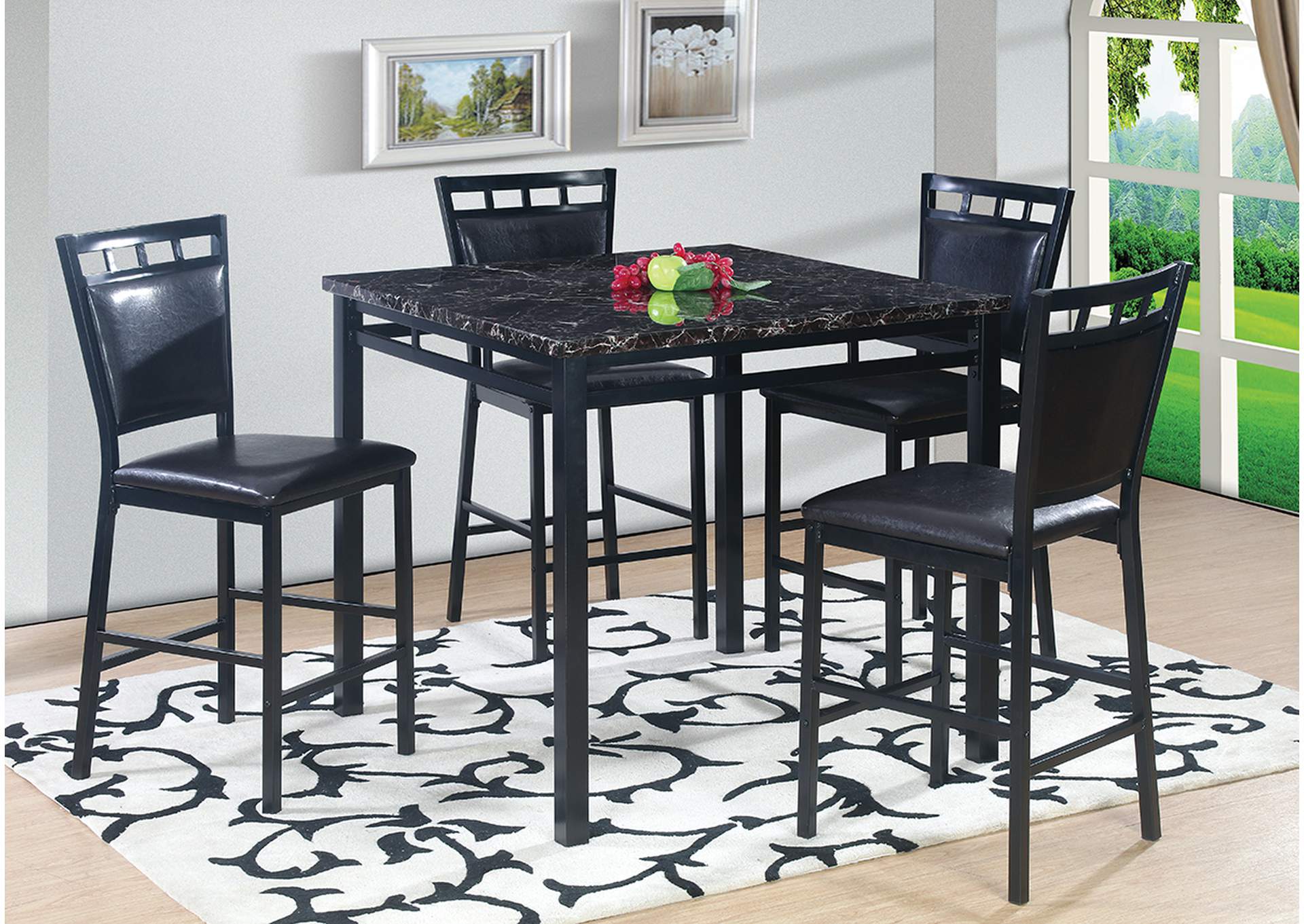 D397 Pub Table and 4 Pub Chairs,Nationwide