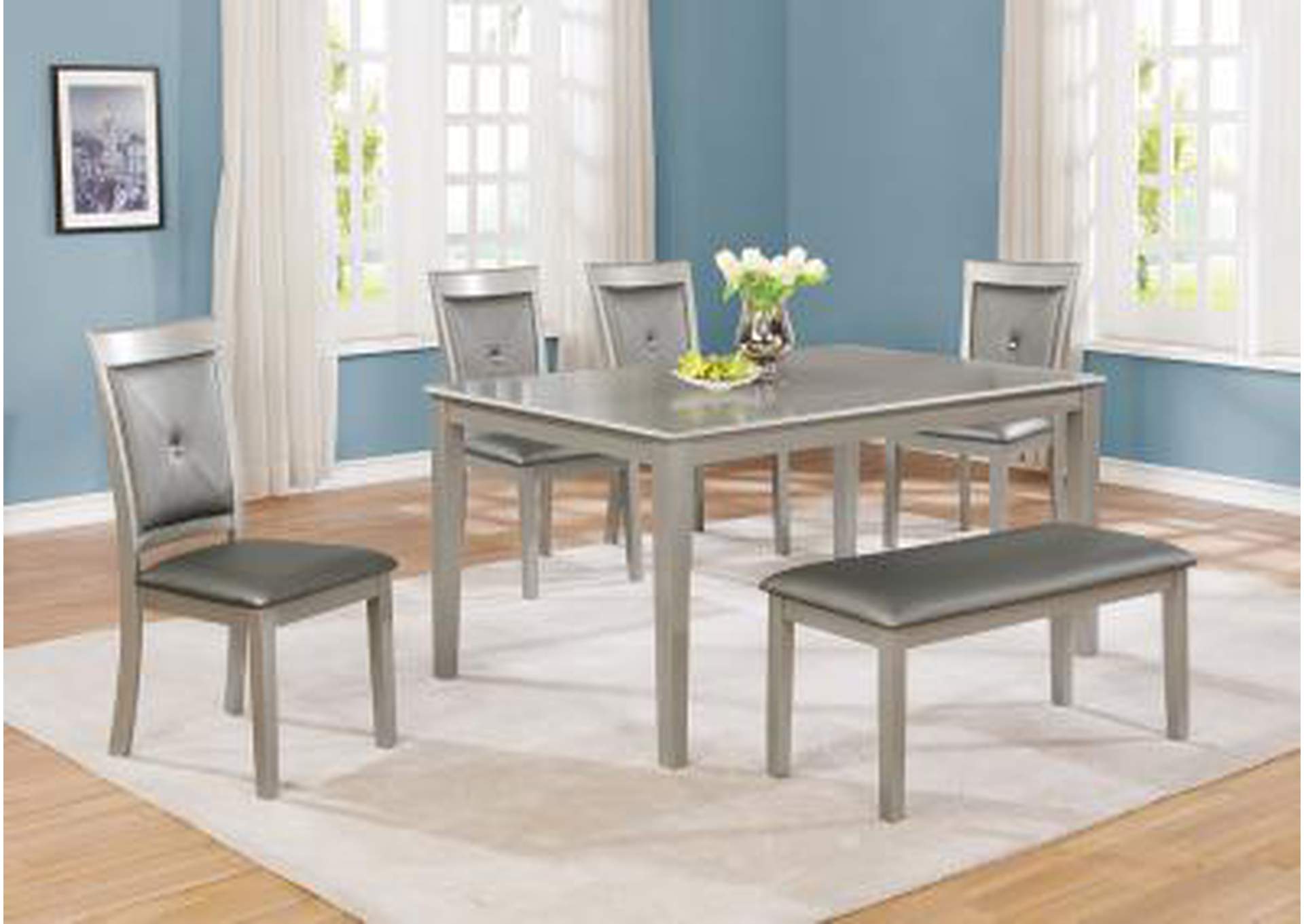 D650 Table and 4 Chairs and Bench,Nationwide