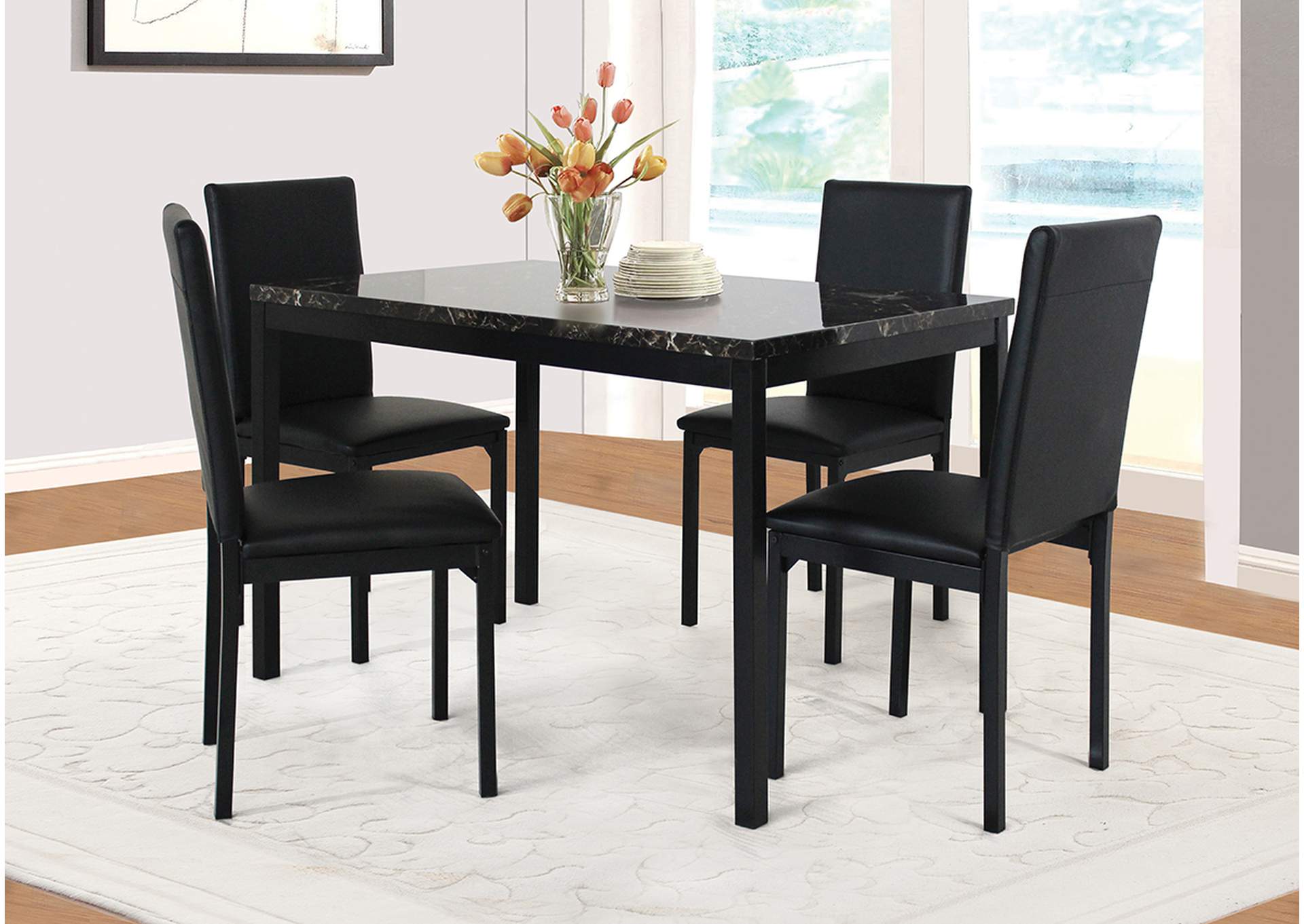 D794 Table and 4 Side Chairs,Nationwide