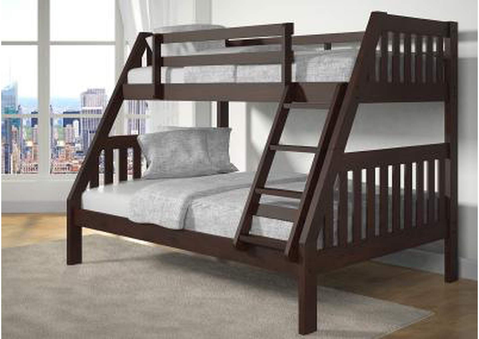 Cappuccino Twin / Full Bunkbed,Nationwide