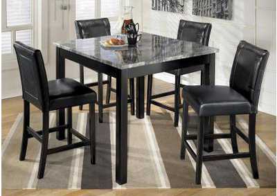 Image for Black 5 Piece Pub Height Dining Set w/ 4 Chairs