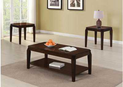 Image for Espresso 3 Piece Occasional Table Set