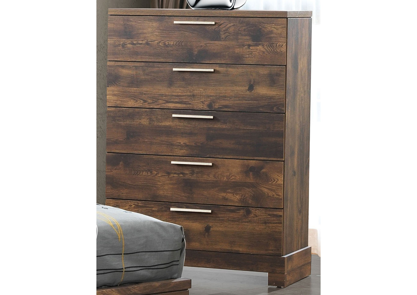 Campbell Weathered Brown Dresser and Mirror,New Classic