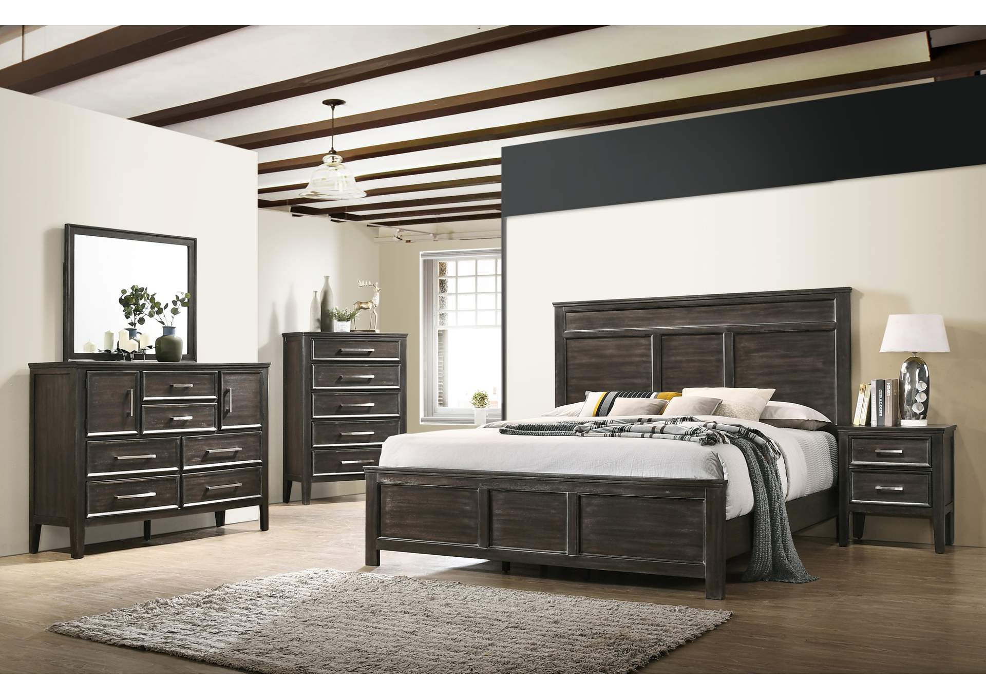 Andover Nutmeg Twin Bed,New Classic