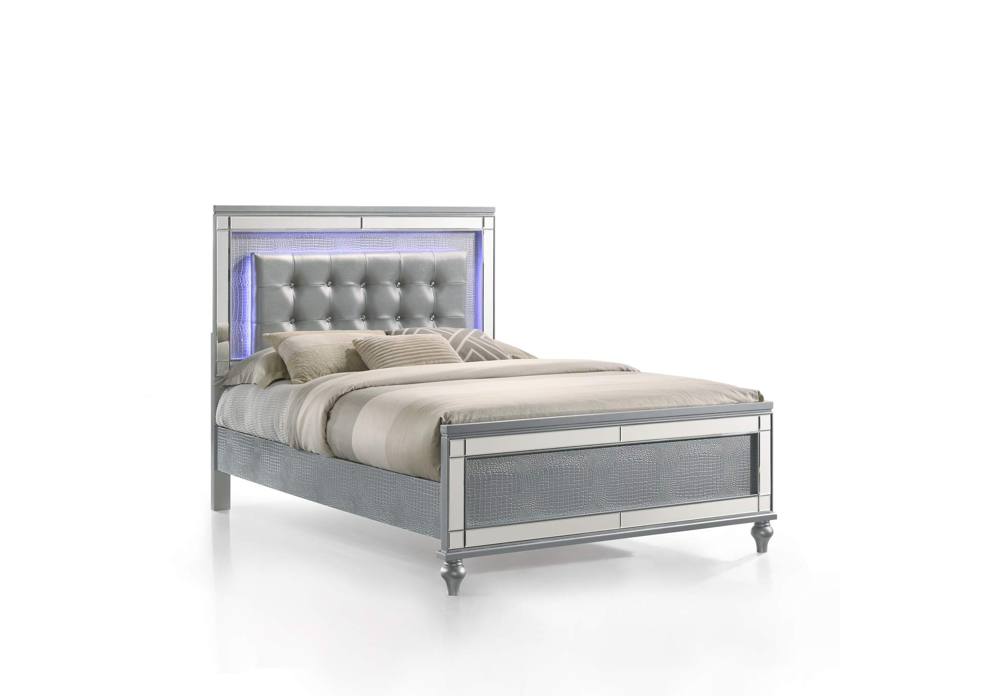 Valentino Silver Full Bed,New Classic